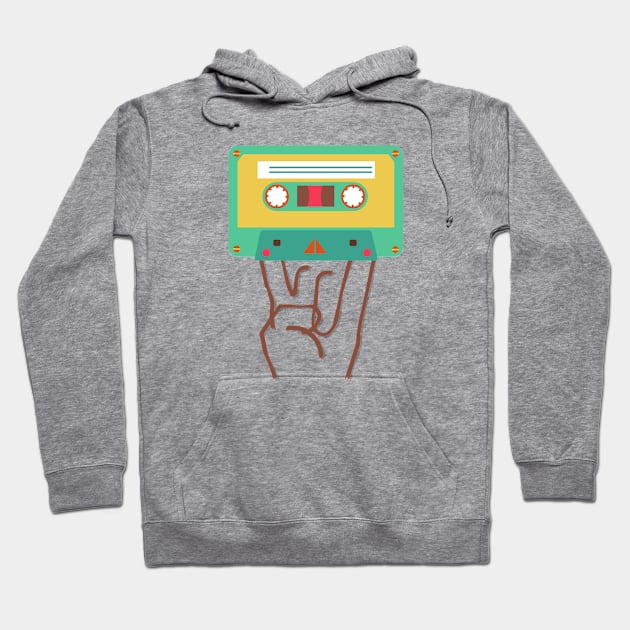 rock'n roll casette Hoodie by gazonula